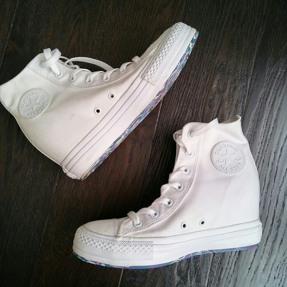 Converse White Chuck Taylor Hidden Wedge Sneakers